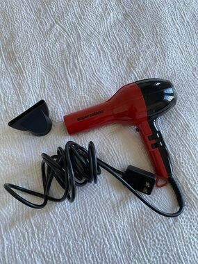 Supersolano Professional Hair Dryer - Red and Black